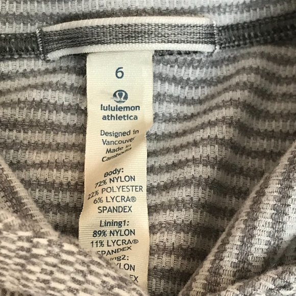 Lululemon Rulu Tonka Stripe Gray Pullover Fast Track, Size Women's 6. - Picture 5 of 14